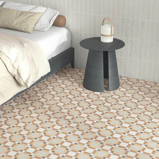 Splendour Patterns 223x223 Sand Square Tiles - Unbeatable Bathrooms