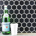Splendour Pixel 321x278Black Hexagon Matt Tiles - Unbeatable Bathrooms
