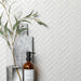 Splendour Pixel 316x277 White Herringbone Matt Tiles - Unbeatable Bathrooms