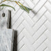 Splendour Pixel 316x277 White Herringbone Matt Tiles - Unbeatable Bathrooms