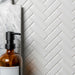 Splendour Pixel 316x277 White Herringbone Matt Tiles - Unbeatable Bathrooms