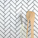 Splendour Pixel 316x277 White Herringbone Matt Tiles - Unbeatable Bathrooms