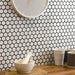 Splendour Pixel 300x260 White Hexagon Gloss Tiles - Unbeatable Bathrooms