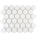 Splendour Pixel 325x282 White Hexagon Matt Tiles - Unbeatable Bathrooms