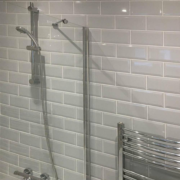 Splendour Retro 200x100 Bevelled Grey Gloss Metro Tiles - Unbeatable Bathrooms