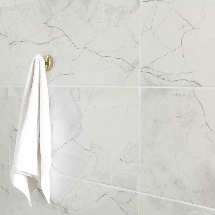 Splendour Riva 300X600 White Gloss Marble Effect Wall Tiles - Unbeatable Bathrooms