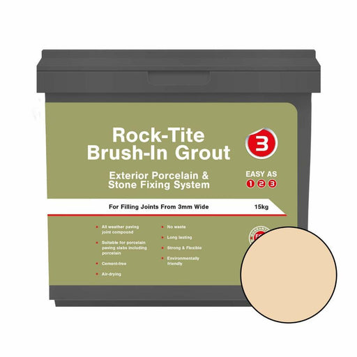 Splendour Rock-Tite Brush In Grout Blanched Almond -15kg - Unbeatable Bathrooms