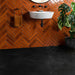 Splendour Stardust 898x898 Black Lapato Tiles - Unbeatable Bathrooms