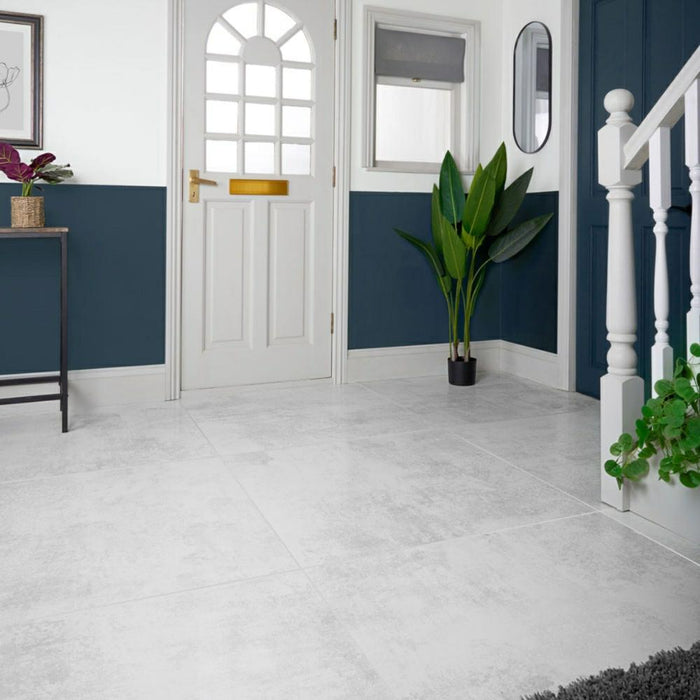 Splendour Stardust 898x898 White Semi Polished Stone Effect Tiles - Unbeatable Bathrooms