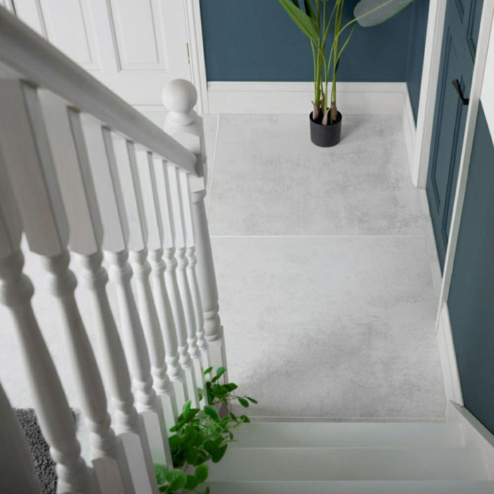 Splendour Stardust 898x898 White Semi Polished Stone Effect Tiles - Unbeatable Bathrooms