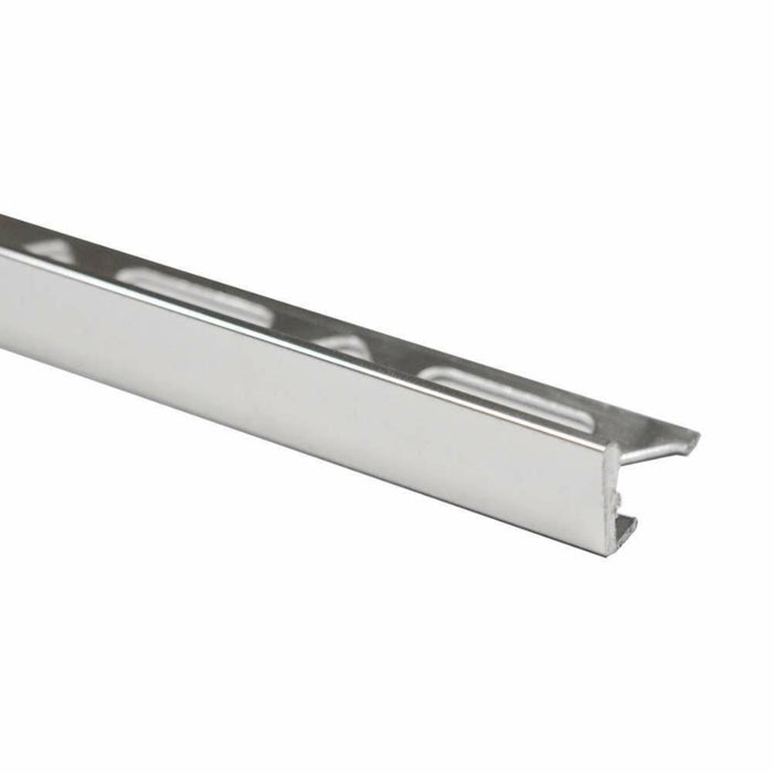 Splendour Straight Edge Metal Trim Silver 12.5mm - Unbeatable Bathrooms