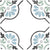Splendour Tanger 123x123 Blue Petals Tiles - Unbeatable Bathrooms