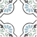 Splendour Tanger 123x123 Blue Petals Tiles - Unbeatable Bathrooms