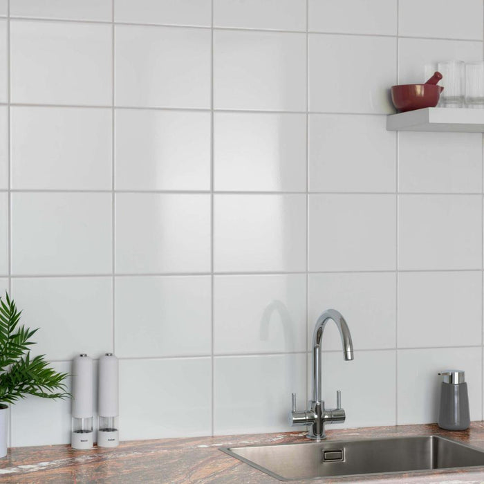 Splendour Timeless 250x200 Gloss Flat White Tiles - Unbeatable Bathrooms
