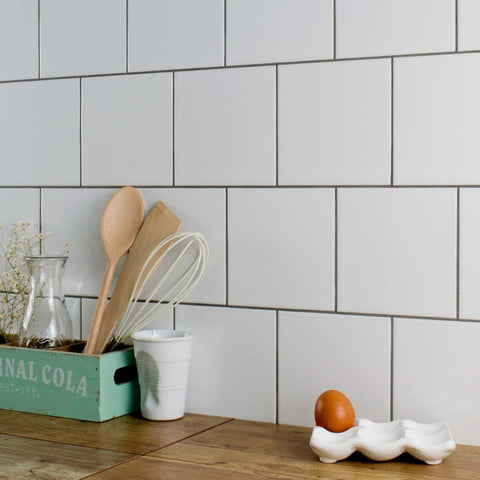 Splendour Timeless 150x150 Matt White Flat Tiles - Unbeatable Bathrooms