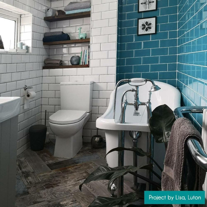 Splendour Vintage 600x150 Blue Wood Effect Tiles - Unbeatable Bathrooms