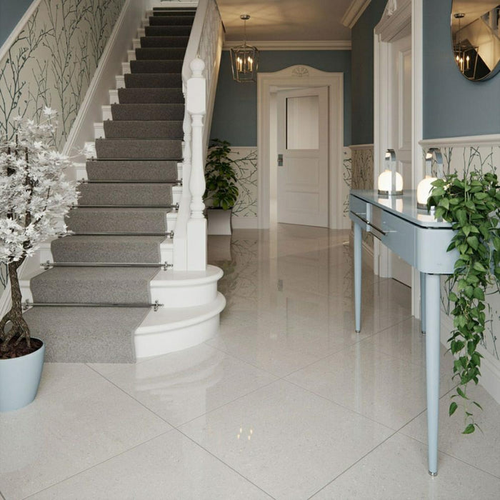 Splendour Windsor 600x600 Silver Stone Effect Polished Tiles - Unbeatable Bathrooms