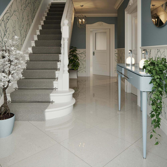 Splendour Windsor 600x600 Silver Stone Effect Polished Tiles - Unbeatable Bathrooms