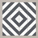 Splendour Zebra 223x223 Black and White Patterned Matt Striped Tiles - Unbeatable Bathrooms