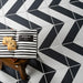 Splendour Zebra 223x223 Black and White Patterned Matt Striped Tiles - Unbeatable Bathrooms