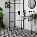 Splendour Zebra 223x223 Black and White Patterned Matt Striped Tiles - Unbeatable Bathrooms