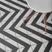 Splendour Zebra 223x223 Black and White Patterned Matt Striped Tiles - Unbeatable Bathrooms