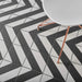 Splendour Zebra 223x223 Black and White Patterned Matt Striped Tiles - Unbeatable Bathrooms