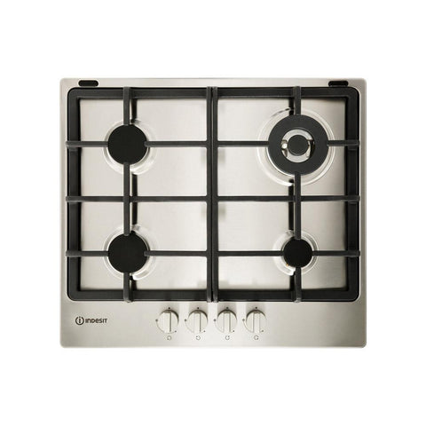 Indesit THP 641 W/IX/I 60cm Gas Hob - Stainless Steel - Unbeatable Bathrooms