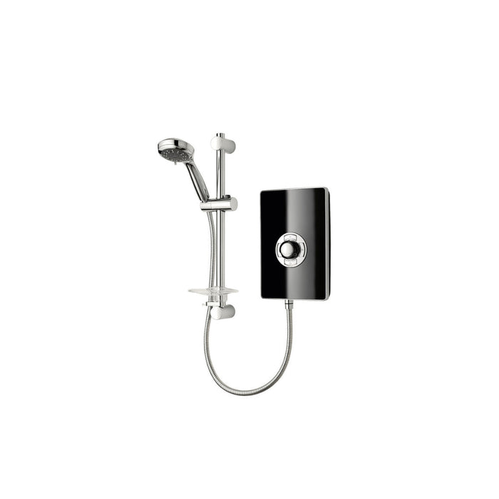Triton Aspirante Contemporary Electric Shower - Black Gloss - Unbeatable Bathrooms