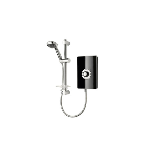 Triton Aspirante Contemporary Electric Shower - Black Gloss - Unbeatable Bathrooms