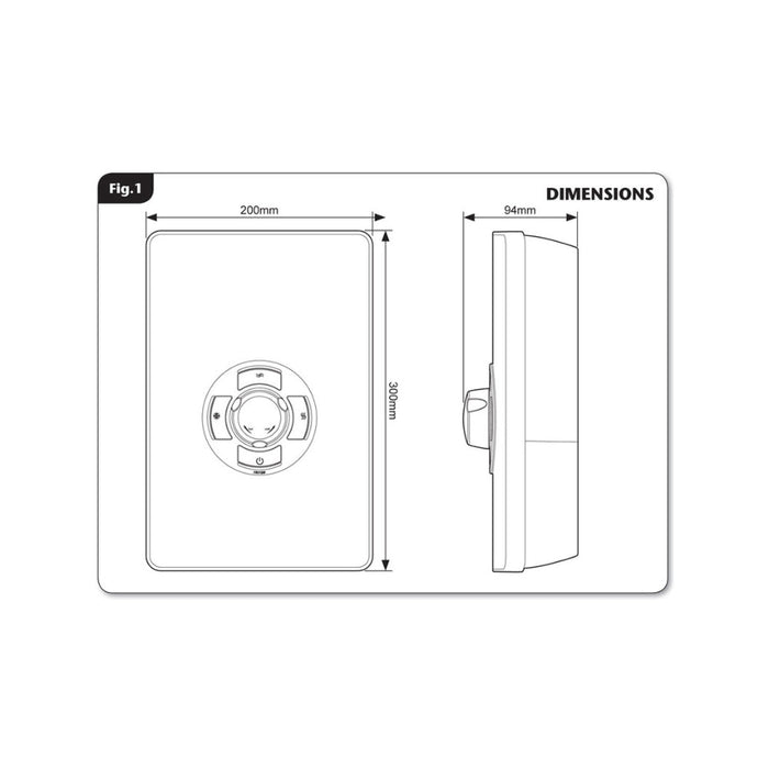 Triton Aspirante Contemporary Electric Shower - White Gloss - Unbeatable Bathrooms