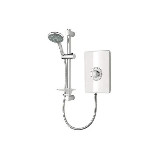 Triton Aspirante Contemporary Electric Shower - White Gloss - Unbeatable Bathrooms
