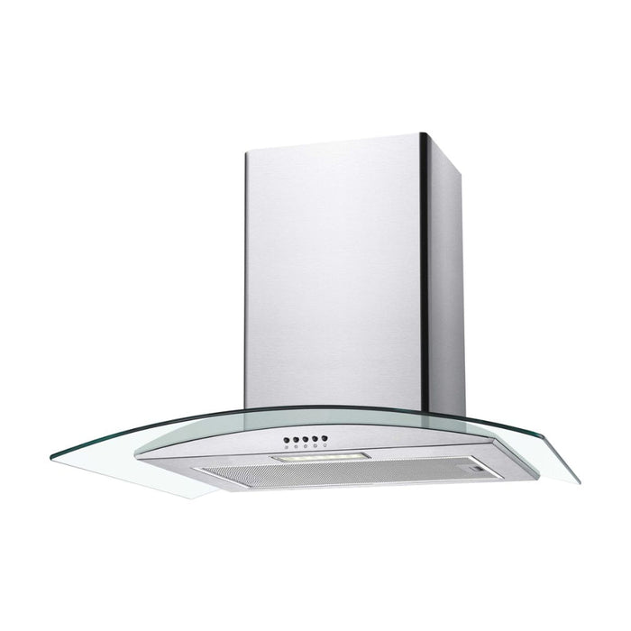 Unbranded CGM70NX 70cm Curved Glass Chimney Hood - St/Steel & Glass - Unbeatable Bathrooms