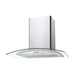Unbranded CGM70NX 70cm Curved Glass Chimney Hood - St/Steel & Glass - Unbeatable Bathrooms
