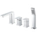 Vema Lys 4-Hole Deck Mounted Bath/Shower Mixer - Chrome - Unbeatable Bathrooms