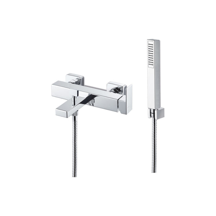 Vema Lys Wall Mounted Bath/Shower Mixer - Chrome - Unbeatable Bathrooms