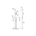 Vema Maira ABS Riser Rail w/Hose & Handset - Unbeatable Bathrooms