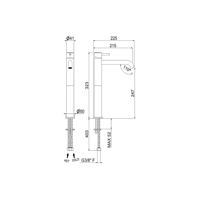 Vema Maira Tall Basin Mixer - Unbeatable Bathrooms