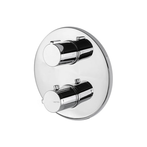 Vema Round Two Outlet Thermostatic Mixer Valve - Unbeatable Bathrooms