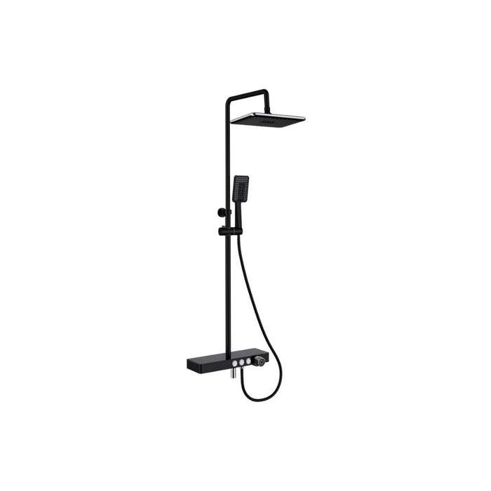 Vema Thermostatic Shower Column w/Fixed Head Riser Shelf & Foot Wash - Unbeatable Bathrooms