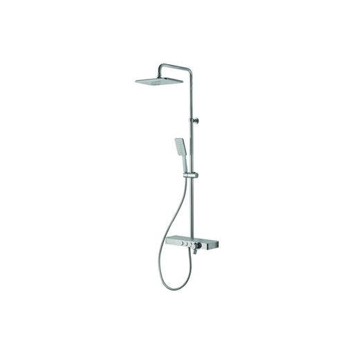 Vema Thermostatic Shower Column w/Fixed Head Riser Shelf & Foot Wash - Unbeatable Bathrooms