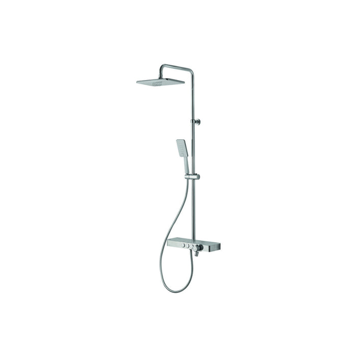 Vema Thermostatic Shower Column w/Fixed Head Riser Shelf & Foot Wash - Unbeatable Bathrooms