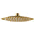 Vema Tiber 250mm Round Showerhead - Brushed Brass - Unbeatable Bathrooms