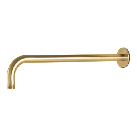 Vema Tiber 400mm Shower Arm - Brushed Brass - Unbeatable Bathrooms