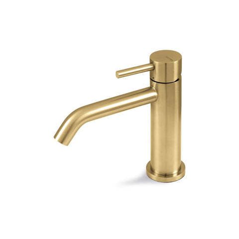 Vema Tiber Basin Mixer - Brushed Brass - Unbeatable Bathrooms