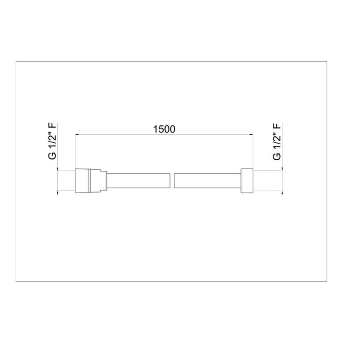 Vema Timea Black 1.5m PVC Hose - Unbeatable Bathrooms