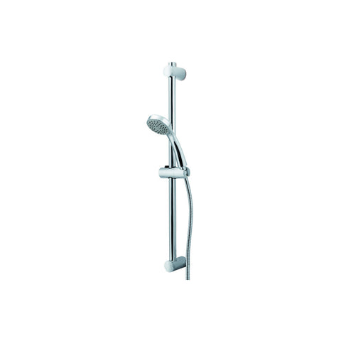 Vema Timea Chrome Riser Handset & Hose Set - Unbeatable Bathrooms