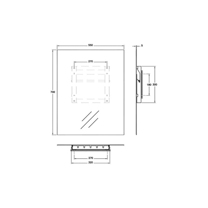 VitrA 550x700mm Capricorn Mirror - Unbeatable Bathrooms