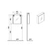 VitrA 620x695mm Mirrored Cabinet - Brushed Chrome - Unbeatable Bathrooms