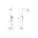 VitrA Aquaheat Bliss S 230 Thermostatic Shower Column - Chrome - Unbeatable Bathrooms